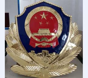 大型贴金警徽